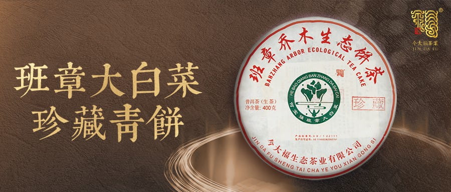 今大福2020年班章大白菜珍藏青餅2018生產